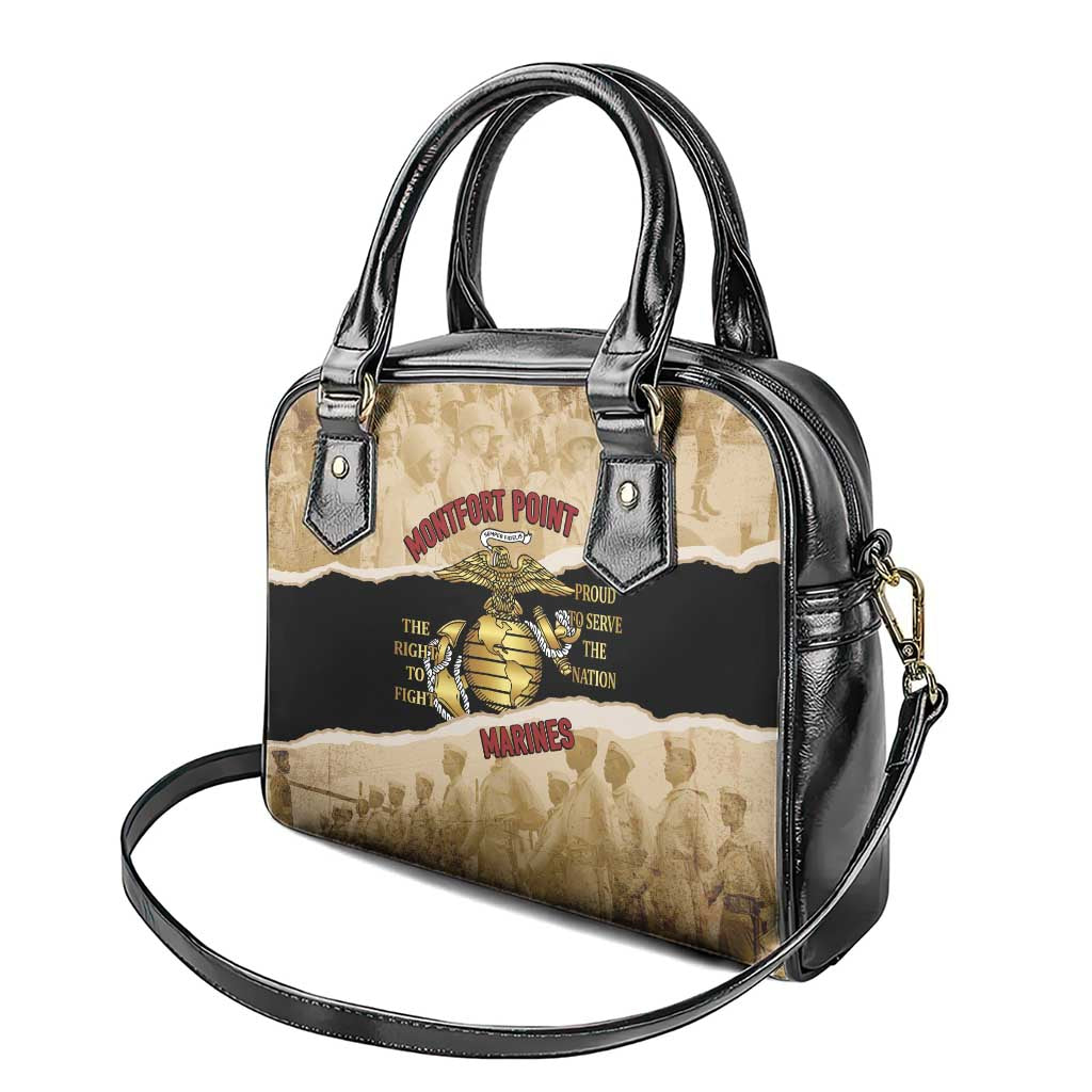 Montfort Point Marines Shoulder Handbag African American First To Fight Prejudice