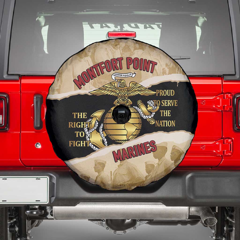 Montfort Point Marines Spare Tire Cover African American First To Fight Prejudice