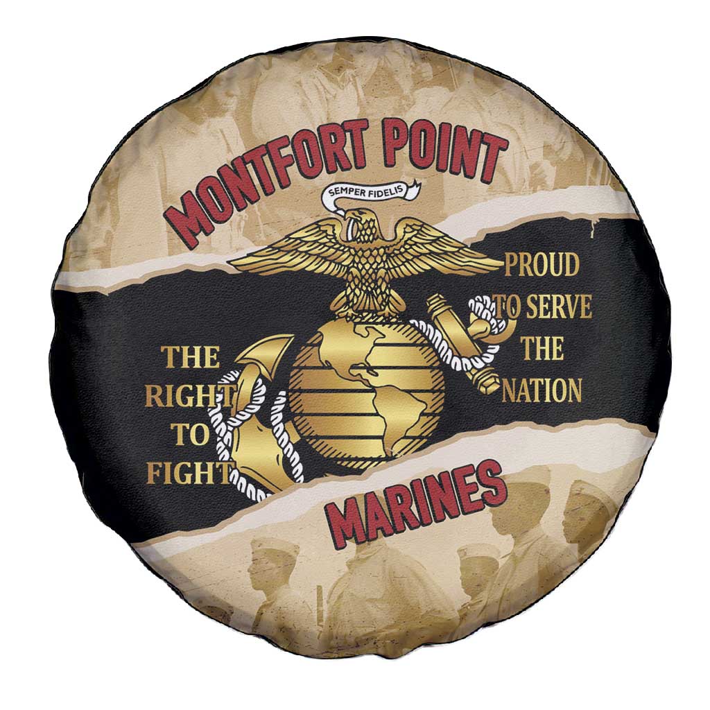 Montfort Point Marines Spare Tire Cover African American First To Fight Prejudice