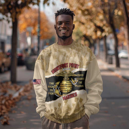 Montfort Point Marines Sweatshirt African American First To Fight Prejudice