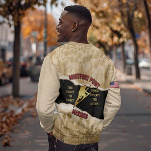 Montfort Point Marines Sweatshirt African American First To Fight Prejudice