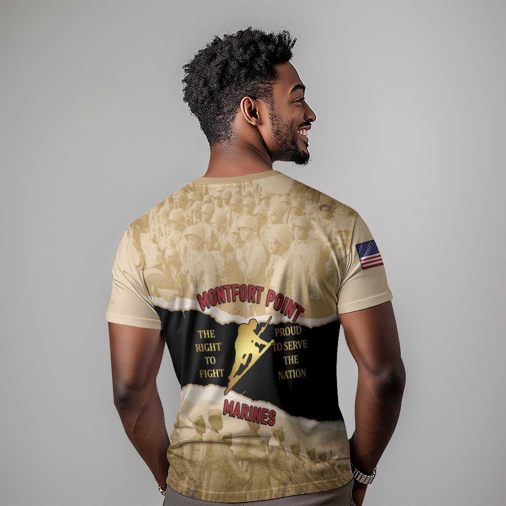 Montfort Point Marines T shirt African American First To Fight Prejudice