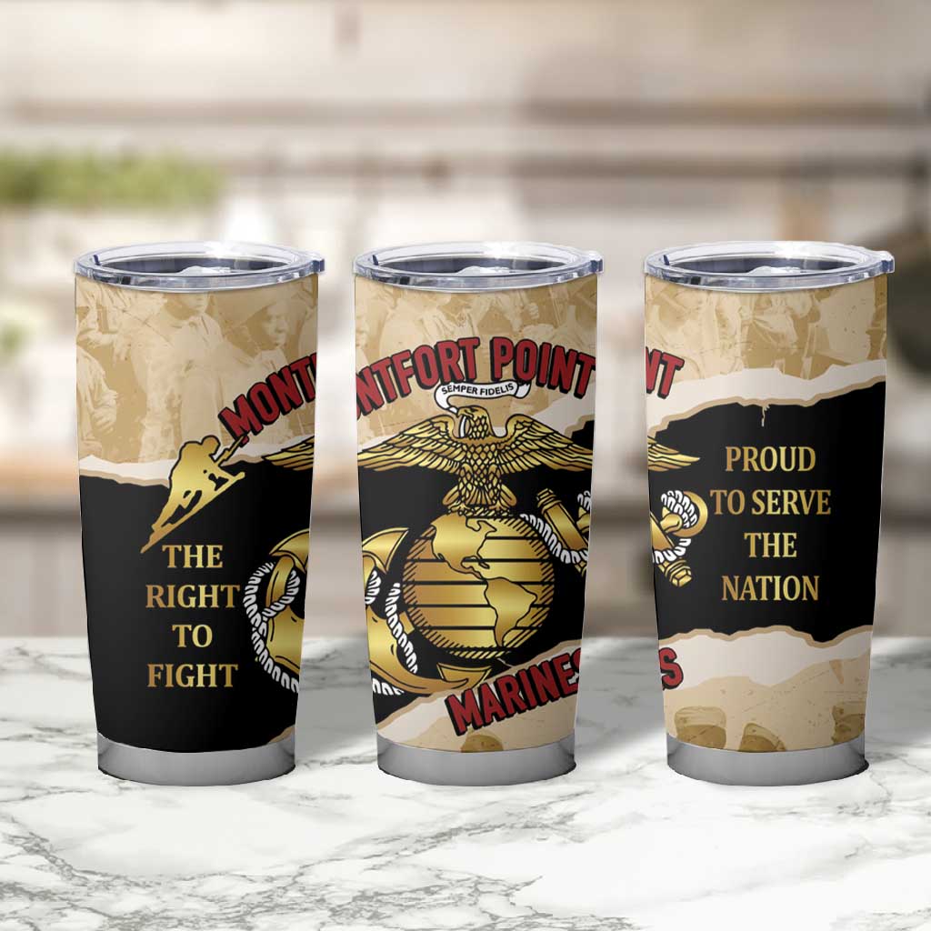 Montfort Point Marines Tumbler Cup African American First To Fight Prejudice