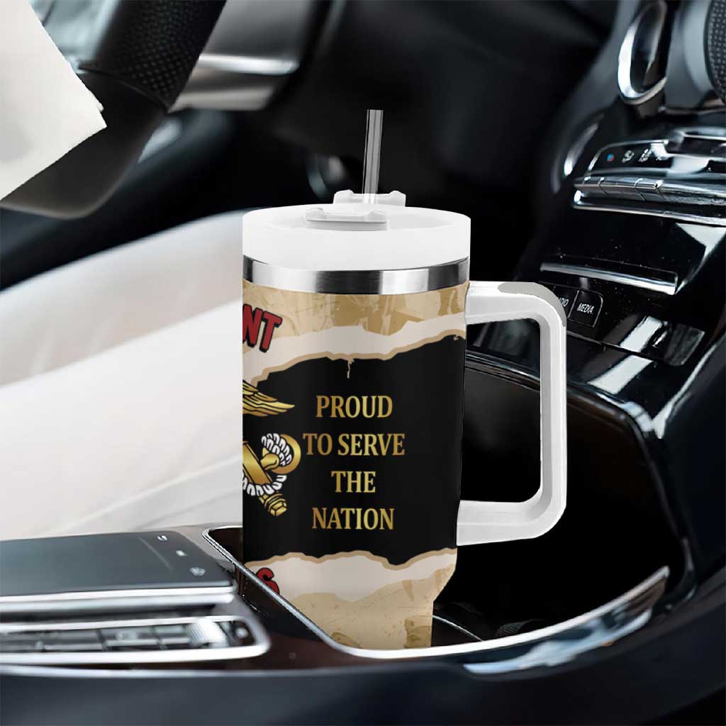 Montfort Point Marines Tumbler With Handle African American First To Fight Prejudice