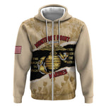Montfort Point Marines Zip Hoodie African American First To Fight Prejudice