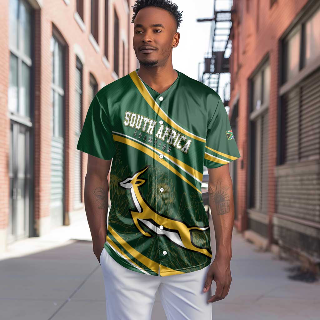 South Africa Rugby Personalized Bokke Baseball Jersey Springboks - Stronger Together - African Pride