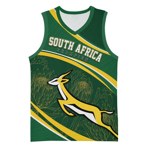 South Africa Rugby Personalized Bokke Basketball Jersey Springboks - Stronger Together LT7
