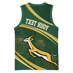 South Africa Rugby Personalized Bokke Basketball Jersey Springboks - Stronger Together - African Pride