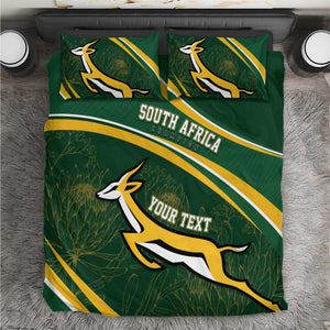 South Africa Rugby Personalized Bokke Bedding Set Springboks - Stronger Together - African Pride