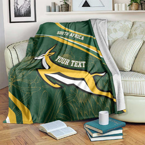 South Africa Rugby Personalized Bokke Blanket Springboks - Stronger Together - African Pride