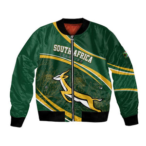 South Africa Rugby Personalized Bokke Bomber Jacket Springboks - Stronger Together - African Pride