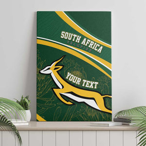 South Africa Rugby Personalized Bokke Canvas Wall Art Springboks - Stronger Together - African Pride