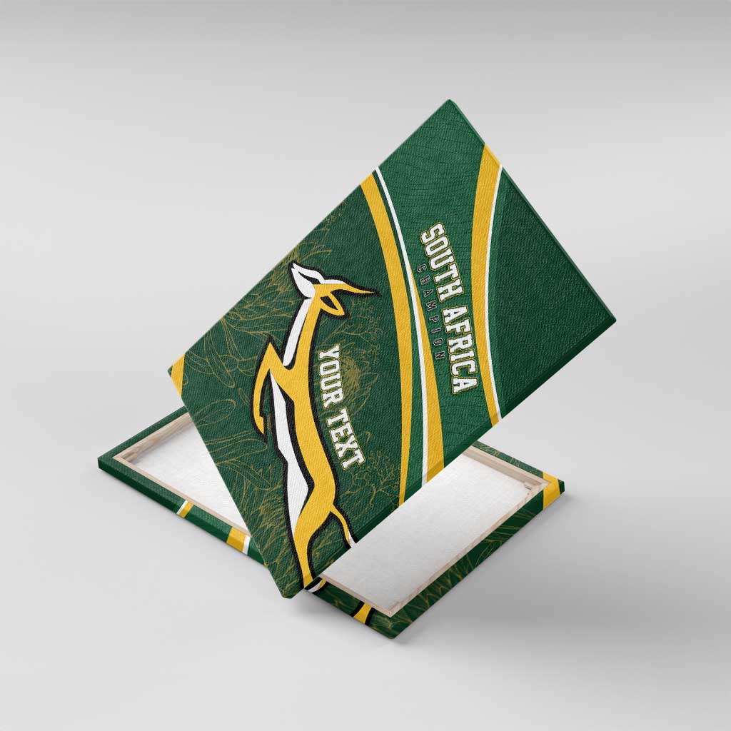 South Africa Rugby Personalized Bokke Canvas Wall Art Springboks - Stronger Together - African Pride