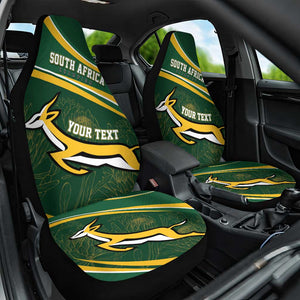 South Africa Rugby Personalized Bokke Car Seat Cover Springboks - Stronger Together - African Pride