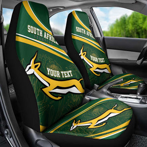 South Africa Rugby Personalized Bokke Car Seat Cover Springboks - Stronger Together - African Pride