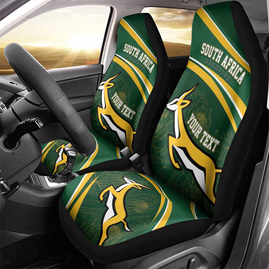 South Africa Rugby Personalized Bokke Car Seat Cover Springboks - Stronger Together - African Pride