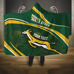 South Africa Rugby Personalized Bokke Hooded Blanket Springboks - Stronger Together - African Pride