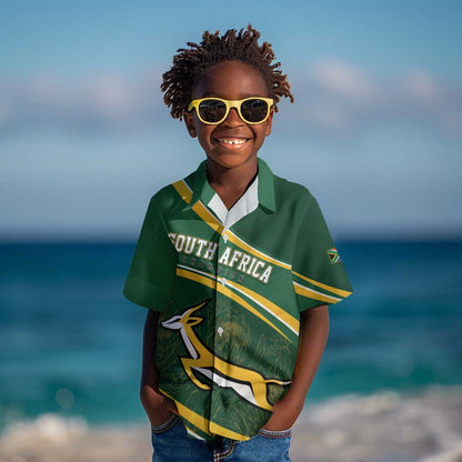 South Africa Rugby Personalized Bokke Kid Hawaiian Shirt Springboks - Stronger Together - African Pride