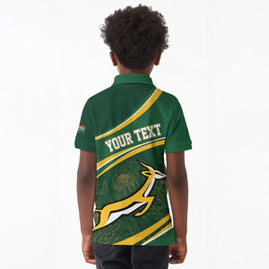 South Africa Rugby Personalized Bokke Kid Polo Shirt Springboks - Stronger Together - African Pride