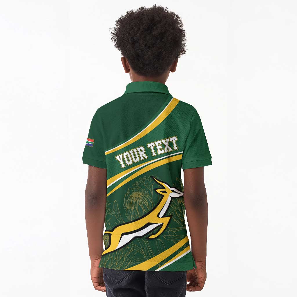 South Africa Rugby Personalized Bokke Kid Polo Shirt Springboks - Stronger Together - African Pride