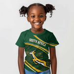 South Africa Rugby Personalized Bokke Kid T shirt Springboks - Stronger Together - African Pride