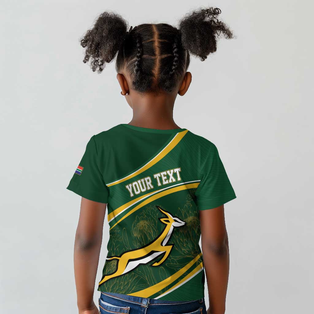 South Africa Rugby Personalized Bokke Kid T shirt Springboks - Stronger Together - African Pride