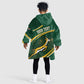 South Africa Rugby Personalized Bokke Kid Wearable Blanket Hoodie Springboks - Stronger Together - African Pride
