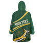 South Africa Rugby Personalized Bokke Kid Wearable Blanket Hoodie Springboks - Stronger Together - African Pride