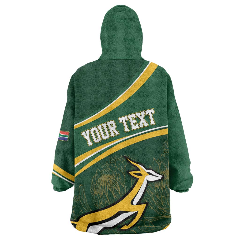 South Africa Rugby Personalized Bokke Kid Wearable Blanket Hoodie Springboks - Stronger Together - African Pride