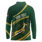 South Africa Rugby Personalized Bokke Long Sleeve Polo Shirt Springboks - Stronger Together - African Pride