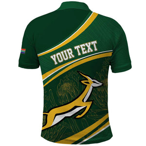South Africa Rugby Personalized Bokke Polo Shirt Springboks - Stronger Together - African Pride