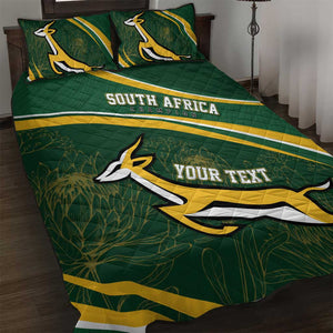 South Africa Rugby Personalized Bokke Quilt Bed Set Springboks - Stronger Together - African Pride