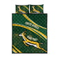 South Africa Rugby Personalized Bokke Quilt Bed Set Springboks - Stronger Together - African Pride