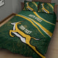South Africa Rugby Personalized Bokke Quilt Bed Set Springboks - Stronger Together - African Pride