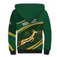 South Africa Rugby Personalized Bokke Sherpa Hoodie Springboks - Stronger Together - African Pride