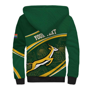 South Africa Rugby Personalized Bokke Sherpa Hoodie Springboks - Stronger Together - African Pride