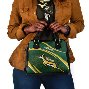 South Africa Rugby Personalized Bokke Shoulder Handbag Springboks - Stronger Together - African Pride