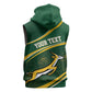 South Africa Rugby Personalized Bokke Sleeveless Hoodie Springboks - Stronger Together - African Pride
