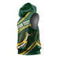 South Africa Rugby Personalized Bokke Sleeveless Hoodie Springboks - Stronger Together - African Pride