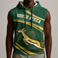 South Africa Rugby Personalized Bokke Sleeveless Hoodie Springboks - Stronger Together - African Pride