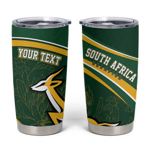 South Africa Rugby Personalized Bokke Tumbler Cup Springboks - Stronger Together - African Pride