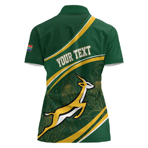 South Africa Rugby Personalized Bokke Women Polo Shirt Springboks - Stronger Together - African Pride
