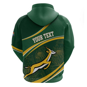 South Africa Rugby Personalized Bokke Zip Hoodie Springboks - Stronger Together - African Pride