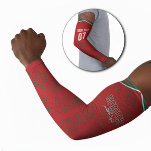Morocco Football Atlas Lionesses Custom Arm Sleeves Arabesque Motif