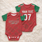 Morocco Football Atlas Lionesses Custom Baby Onesie Arabesque Motif
