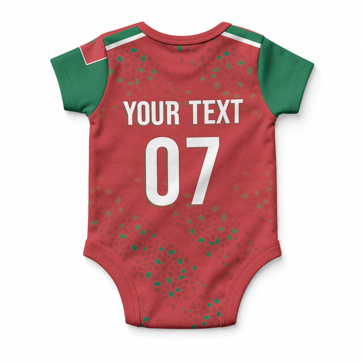 Morocco Football Atlas Lionesses Custom Baby Onesie Arabesque Motif