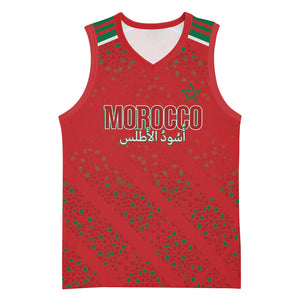 Morocco Football Atlas Lionesses Custom Basketball Jersey Arabesque Motif