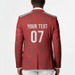 Morocco Football Atlas Lionesses Custom Blazer Arabesque Motif