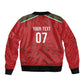 Morocco Football Atlas Lionesses Custom Bomber Jacket Arabesque Motif
