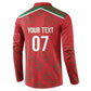 Morocco Football Atlas Lionesses Custom Button Sweatshirt Arabesque Motif